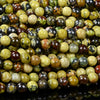 New Found Rare Natural Australia Iron Turquoise Gemstone Round 3MM 4MM 5MM 6MM 7MM Loose Beads (D393)