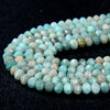 4X3MM Natural Peruvian Amazonite Gemstone Grade AA Micro Faceted Lantern Loose Beads (P36)