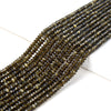 3X2MM Natural Golden Obsidian Gemstone Grade AAA Bicone Faceted Rondelle Saucer Loose Beads 15.5 inch Full Strand (80009469-P34)