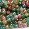 Indian Agate Natural Gemstone Grade AAA Round 8MM 10MM Loose Beads (D225)