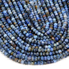 6X4MM Natural Dumortierite Gemstone Grade AA Micro Faceted Rondelle Loose Beads (P37)