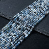 Natural Aquamarine Rare Devil Blue Gemstone Grade AA Micro Faceted Round 2MM 3MM Loose Beads 15 inch Full Strand (P31)