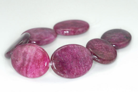 30X22mm Voilet Purple Lepidolite Gemstone Grade AA Oval Loose Beads 8 inch Half Strand (90187969-708B)