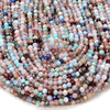 3-4MM Natural Multi Color Mix Stones Gemstone Grade Micro Faceted Round Loose Beads 15 inch Full Strand (80016318-P56)