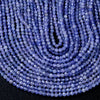 Natural Tanzanite Gemstone Grade AAA Micro Faceted Round 3MM 4MM Loose Beads (P45)