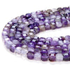 4MM Natural Amethyst Gemstone Grade A Micro Faceted Diamond Cut Cube Loose Beads (P40)