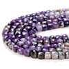 4MM Natural Sugilite Gemstone Grade AA Micro Faceted Cube Loose Beads 15 inch Full Strand (80009273-P47)
