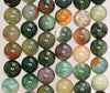 6mm Indian Agate Gemstone Green Red Round Loose Beads 15.5 inch Full Strand (80005912-M33)