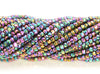 3x2mm Rainbow Hematite Gemstone Micro Faceted Rondelle Loose Beads 15.5 inch Full Strand (80007533-A263)