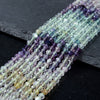 4MM Natural Multi Color Fluorite Gemstone Grade AAA Micro Faceted Round Loose Beads 15.5 inch Full Strand (80015380-P46)