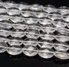 14X10mm White Rock Crystal Quartz Gemstone Grade AAA Faceted Oval Loose Beads 15.5 inch Full Strand (90187592-702 A)