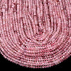 4X3MM Natural Strawberry Lepidocrocite Quartz Gemstone Grade AA Micro Faceted Rondelle Loose Beads 15 inch Full Strand (80016403-P62)