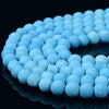 7MM Blue Matte Turquoise Gemstone Nugget Round Loose Beads 15 inch Full Strand (80016518-D294)