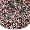 4X2MM Natural Multi Color Mix Stones Gemstone Micro Faceted Rondelle Loose Beads (P75)