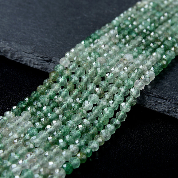 Natural Lepidocrocite Green Gemstone Grade AAA Micro Faceted Round 2MM 4MM Loose Beads 15 inch Full Strand (P26)