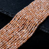 3X2MM Natural Sunstone Gemstone Grade AAA Bicone Faceted Rondelle Saucer Loose Beads 15.5 inch Full Strand (80009459-P34)