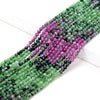 2MM Natural Ruby Zoisite Gemstone Grade AAA Micro Faceted Round Loose Beads 15.5 inch Full Strand (80009336-P26)