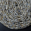 4X2MM Natural Labradorite Gemstone Grade A Bicone Faceted Rondelle Saucer Loose Beads 15.5 inch Full Strand (80009456-P34)