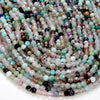 4MM Natural Multi Color Galaxy Mix Stones Gemstone Micro Faceted Round Loose Beads 15 inch Full Strand (80009401-P30)