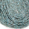 3X2MM Natural Aqua Blue Apatite Gemstone Grade A Bicone Faceted Rondelle Saucer Loose Beads 15 inch Full Strand (80009452-P34)