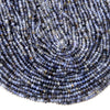 3X2MM Natural Iolite Gemstone Grade AA Bicone Faceted Rondelle Saucer Loose Beads 15.5 inch Full Strand (80015382-P46)