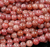 Natural Strawberry Lepidocrocite Quartz Gemstone Grade AAA Round 6MM 8MM Loose Beads (D312)