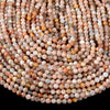 4MM Natural Sunstone Gemstone Grade A Micro Faceted Round Loose Beads 15 inch Full Strand (80016258-P52)