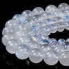 Natural Rainbow Moonstone Strong Blue Flash Gemstone Grade AAA Round 6MM 7MM 8MM 9MM 10MM 11MM 12MM 13MM 14MM Loose Beads (D382)
