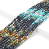 4MM Natural Multi Color Turquoise Gemstone Grade A Micro Faceted Round Loose Beads 15.5 inch Full Strand (80009377-P28)