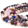 4MM Natural Multi Color Mix Stones Gemstone Grade Micro Faceted Round Loose Beads 15 inch Full Strand (80016319-P56)