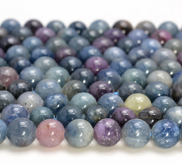 6mm Genuine Blue Sapphire Gemstone Grade AA Round Loose Beads 15.5 inch Full Strand (80007559-A266)