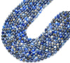 6MM Natural Lapis Gemstone Faceted Prism Double Point Cut Loose Beads (D342)