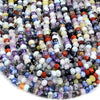 6X4MM Natural Multi Color Mix Stones Gemstone Grade AA Faceted Rondelle Loose Beads 15 inch Full Strand (80016885-D346)