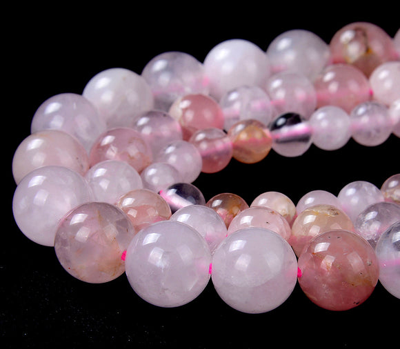 Natural Mozambique Rose Quartz Gemstone Grade AA Round 6MM 8MM 10MM Loose Beads (D217)