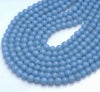 6mm Genuine Angelite AAA Deep Blue Smooth Round Beads 15.5" Beads (80005114-458)
