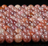 Natural Strawberry Lepidocrocite Quartz Gemstone Grade AA Round 6MM 8MM Loose Beads (D312)