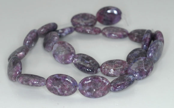 18X13mm Purple Lepidolite Gemstone Grade AA Oval Loose Beads 8 inch Half Strand (90187918-661)