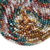 Natural Ocean Jasper Multi Color Gemstone Grade AAA Micro Faceted Round 3MM 4MM Loose Beads 15 inch Full Strand (P27)