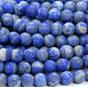Natural Matte Lapis Gemstone Grade AA Round 6MM 7MM 9MM 10MM Loose Beads (D336)
