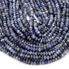 4X3MM Natural Iolite Gemstone Grade A Bicone Faceted Rondelle Saucer Loose Beads 15 inch Full Strand (80015385-P46)