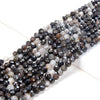 5MM Natural Black Rutilated Quartz Gemstone Grade AA Micro Faceted Round Loose Beads 15.5 inch Full Strand (80009445-P33)