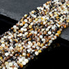 4MM Natural Mother of Pearl ShellGemstone Grade AAA Micro Faceted Round Loose Beads 15 inch Full Strand (80016831-P66)