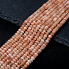 4X3MM Natural Sunstone Gemstone Grade AA Micro Faceted Lantern Loose Beads (P35)