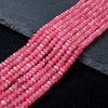 4X3MM Pink Jade Gemstone Grade AAA Faceted Rondelle Loose Beads 13.5 inch Full Strand (80009515-P38)