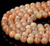 Natural Orange Moonstone Gemstone Grade AA Round 6MM 7MM 8MM Loose Beads (D305)
