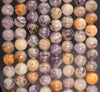 8MM Fluorite in Agate Gemstone Purple Round Beads 15.5 inch Full Strand (80007235-A249)