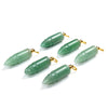 54X14MM Natural Green Aventurine Gemstone Perfume Bottle Pendant Bullet Point, Essential Oil Bottle Beads 1 Bead (80017260-P72)