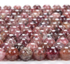 Natural Strawberry Quartz Dark Red Gemstone Round 4MM 6MM 7MM 8MM Loose Beads (D273)
