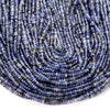 3X2MM Natural Iolite Gemstone Grade AA Bicone Faceted Rondelle Saucer Loose Beads 15.5 inch Full Strand (80009466-P34)