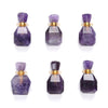 34X18X13MM Natural Amethyst Gemstone Perfume Bottle Pendant Faceted, Essential Oil Bottle Beads 1 Bead (80017239-P71)
